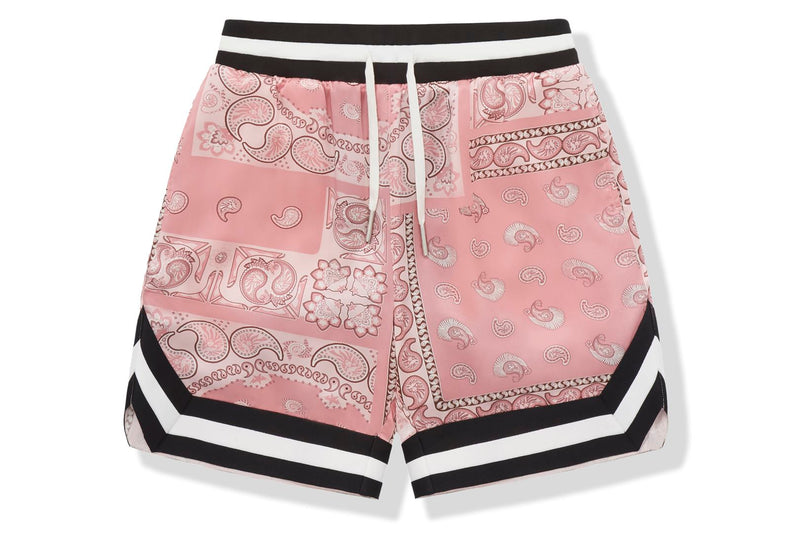 BAPE BLACK PRINTED SILK SHORTS