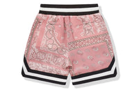 BAPE BLACK PRINTED SILK SHORTS