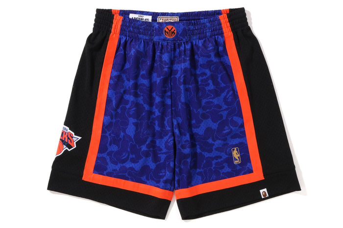 BAPE® X MITCHELL & NESS NEW YORK KNICKS JERSEY SHORTS