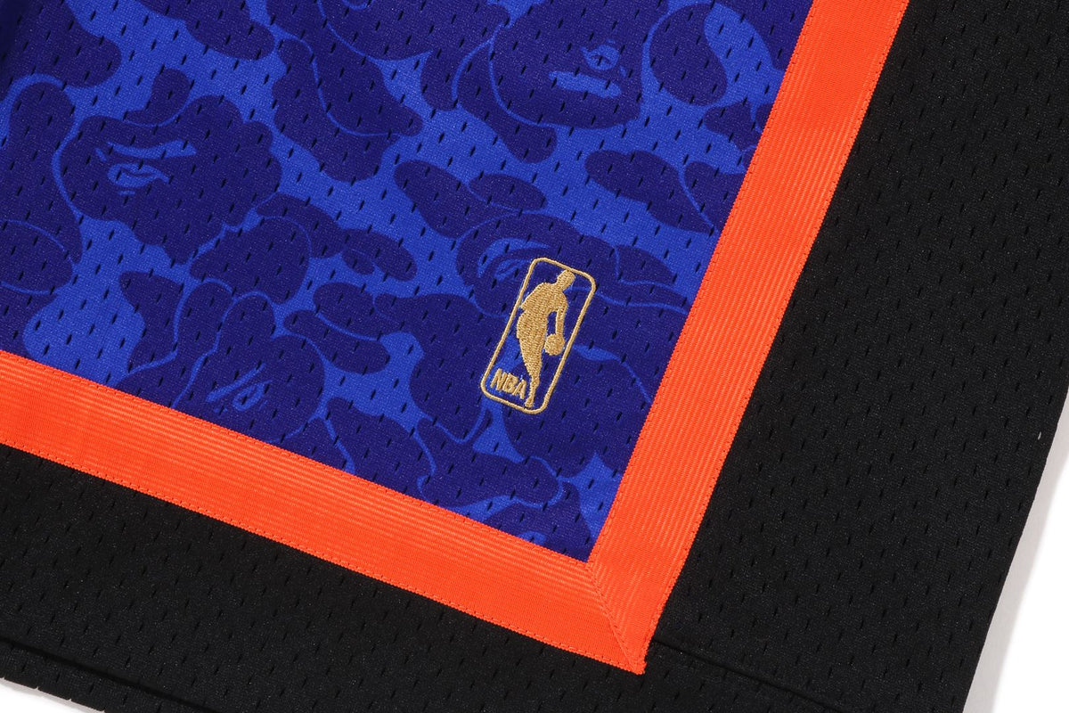 BAPE® X MITCHELL & NESS NEW YORK KNICKS JERSEY SHORTS