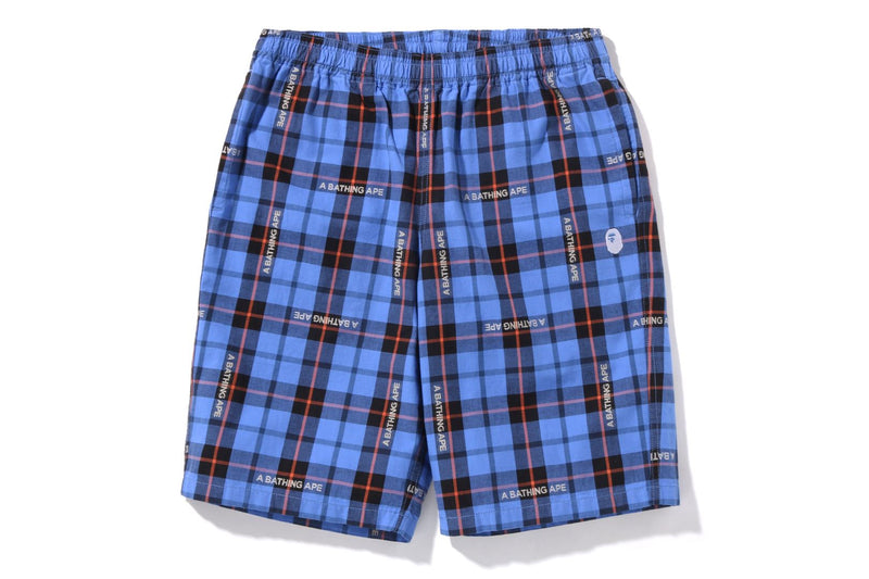 BAPE LOGO CHECK SHORTS