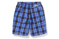 BAPE LOGO CHECK SHORTS