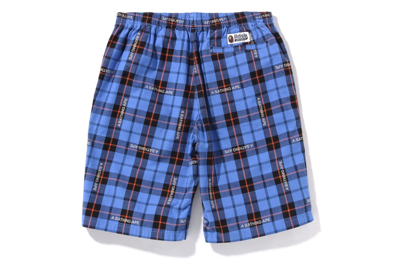 BAPE LOGO CHECK SHORTS