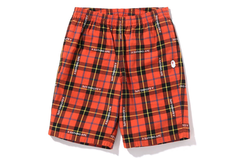 BAPE LOGO CHECK SHORTS