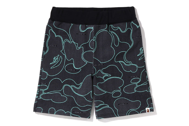 TEXT CODE CAMO SWEAT SHORTS