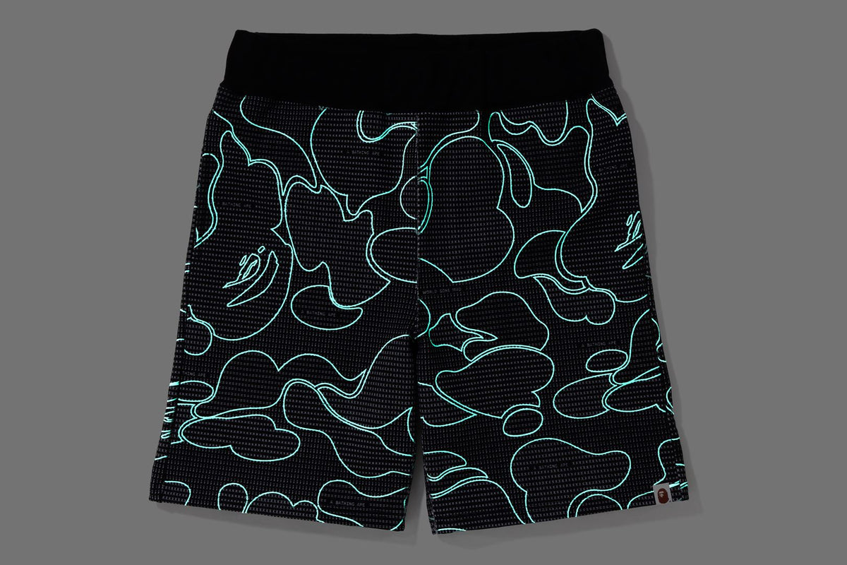 TEXT CODE CAMO SWEAT SHORTS