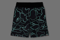 TEXT CODE CAMO SWEAT SHORTS