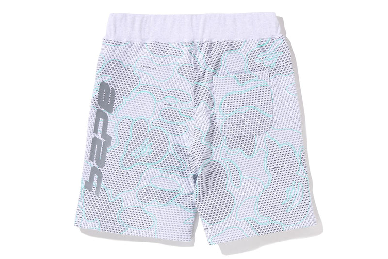 TEXT CODE CAMO SWEAT SHORTS