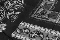 BAPE BLACK PRINTED SHORT SLEEVE SILK SHIRT
