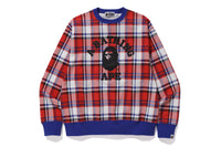 BAPE STORE LONDON BAPE CHECK RLX CREWNECK