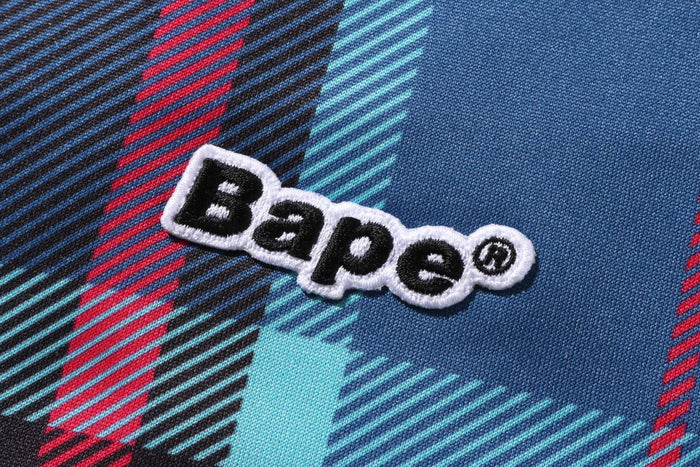 BAPE CHECK JERSEY TOP