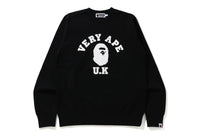 BAPE STORE LONDON VERY APE COLLEGE CREWNECK