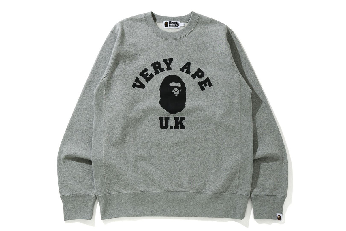 BAPE STORE LONDON VERY APE COLLEGE CREWNECK
