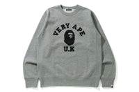 BAPE STORE LONDON VERY APE COLLEGE CREWNECK