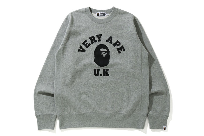 BAPE STORE® LONDON VERY APE COLLEGE CREWNECK