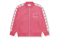 BAPE BLACK MENS CONTRAST STRIPE TRACK JACKET