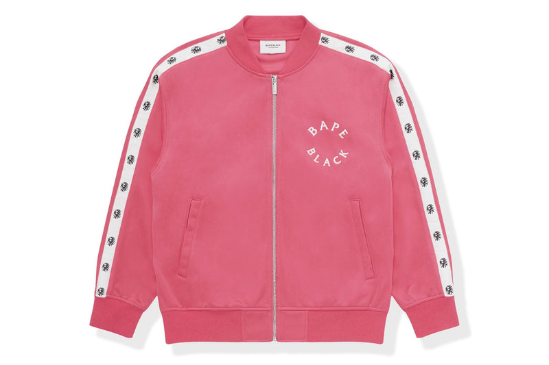 BAPE BLACK MENS CONTRAST STRIPE TRACK JACKET
