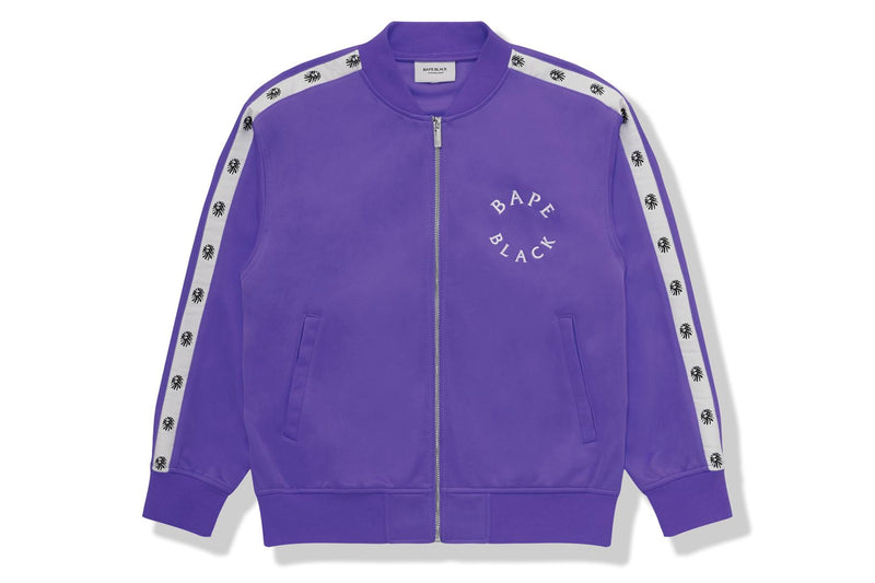 BAPE BLACK MENS CONTRAST STRIPE TRACK JACKET
