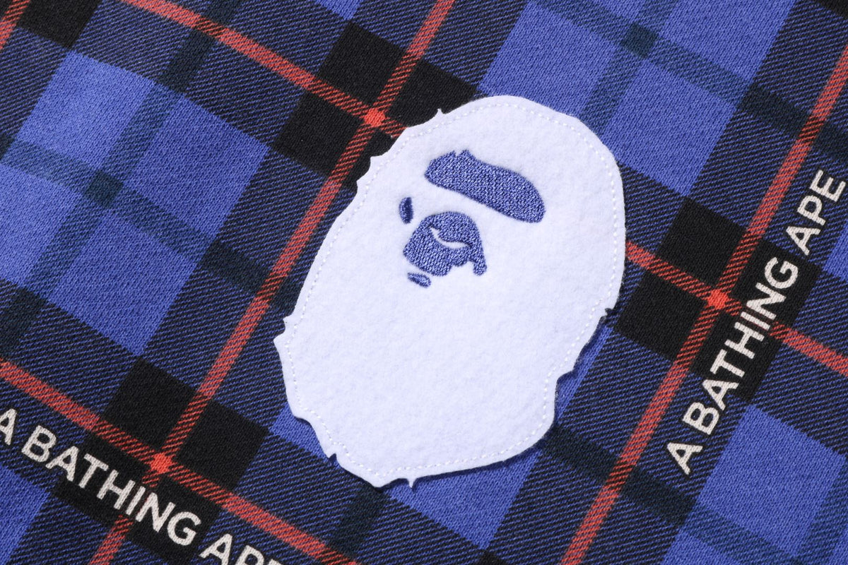 BAPE LOGO CHECK LOOSE FIT CREWNECK