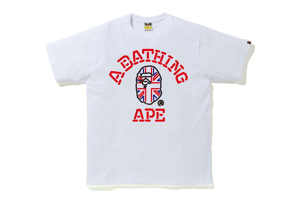 BAPE STOREÂ® LONDON UNION JACK COLLEGE TEE