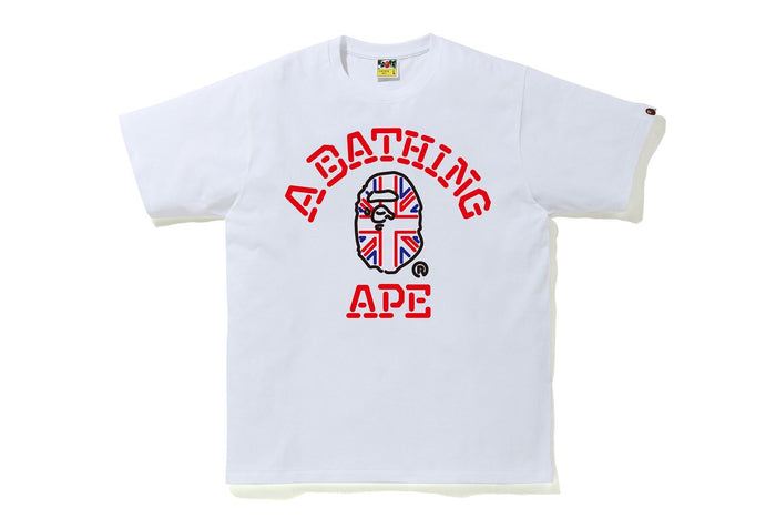 BAPE STOREÂ® LONDON UNION JACK COLLEGE TEE