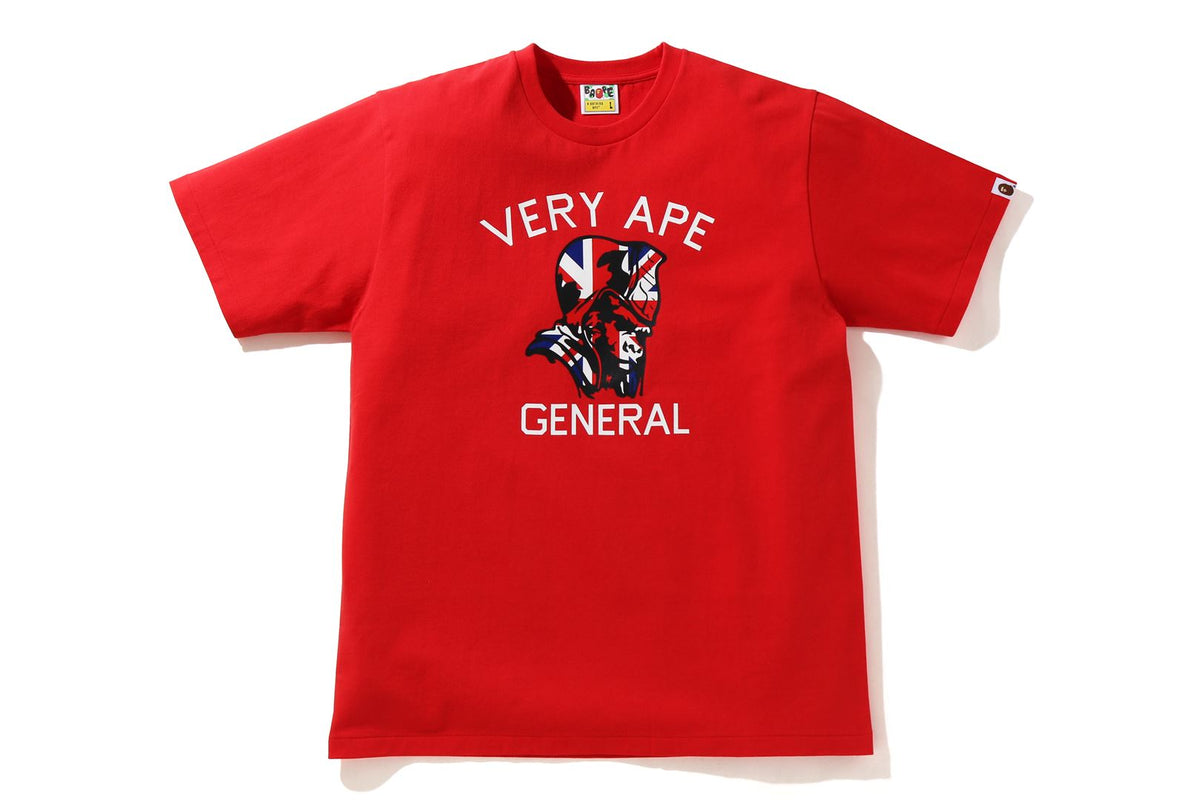 BAPE STORE LONDON VERY APE COLLEGE GENERAL TEE