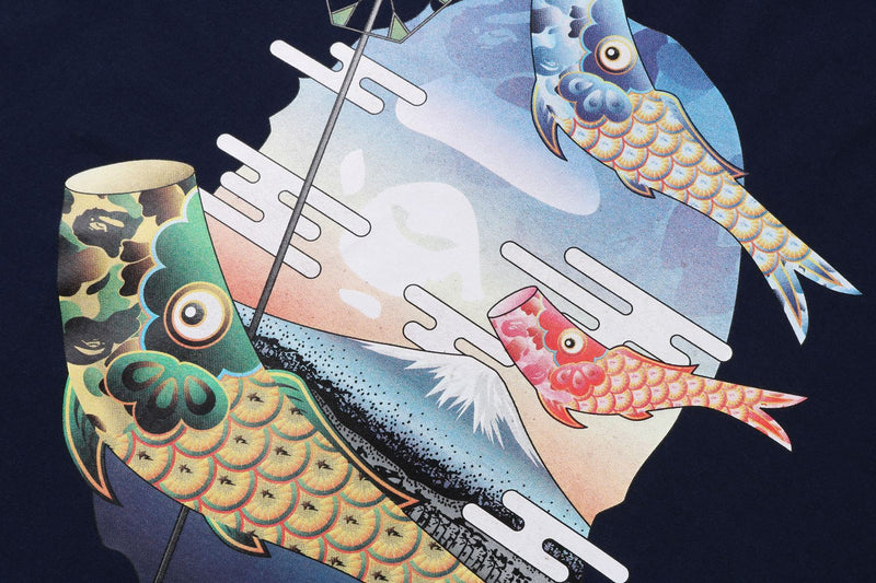 BAPE KIDS KOINOBORI CARP FLAGS APE HEAD TEE