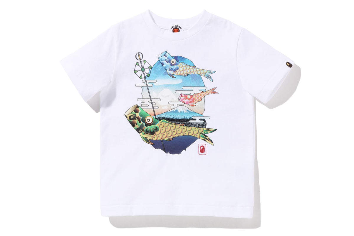 BAPE KIDS KOINOBORI CARP FLAGS APE HEAD TEE