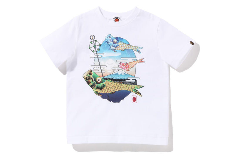 BAPE KIDS KOINOBORI CARP FLAGS APE HEAD TEE