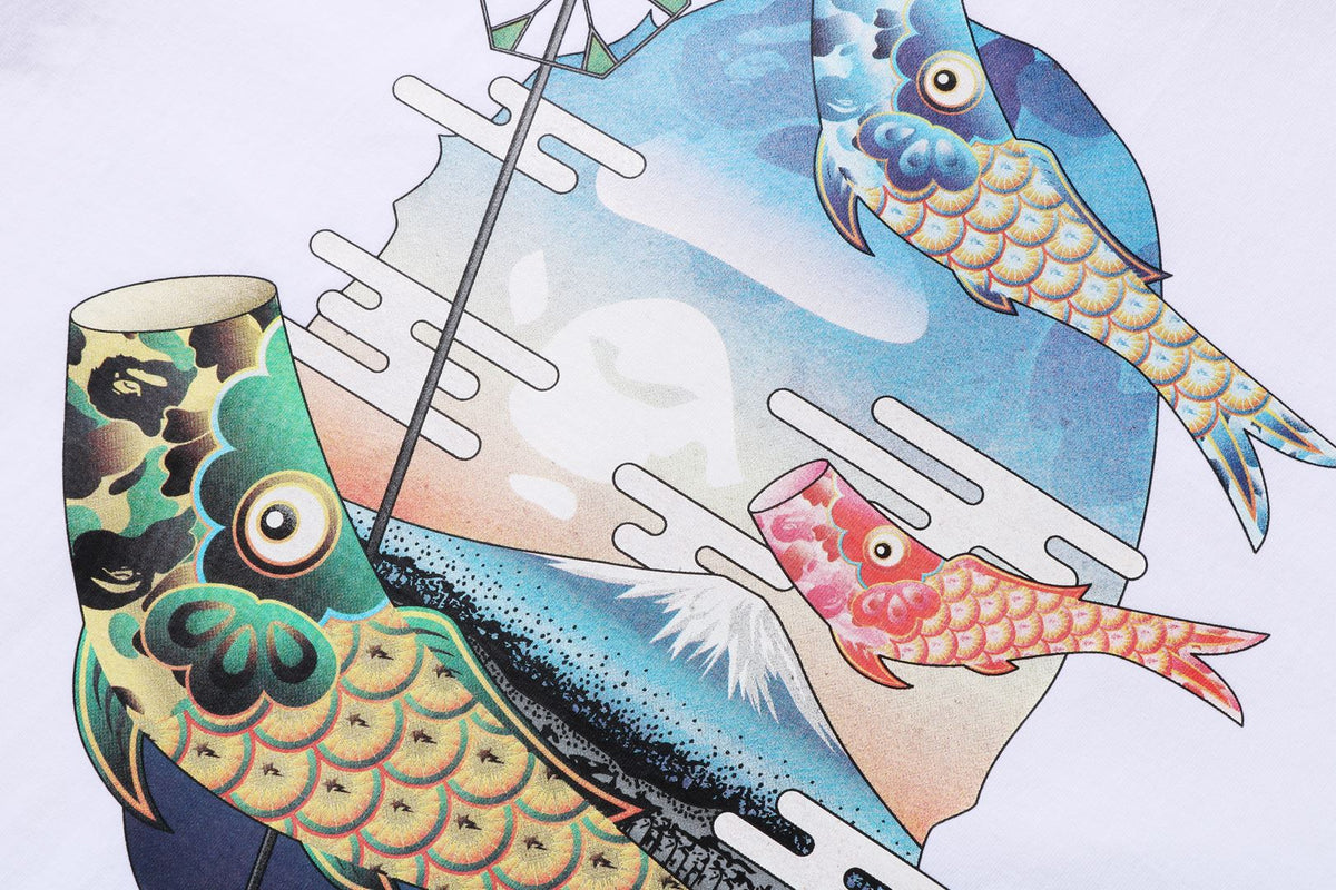BAPE KIDS KOINOBORI CARP FLAGS APE HEAD TEE