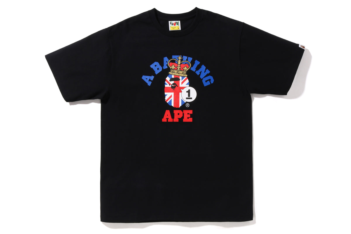 BAPE STOREÂ® LONDON 1ST ANNIV. UNION JACK COLLEGE TEE