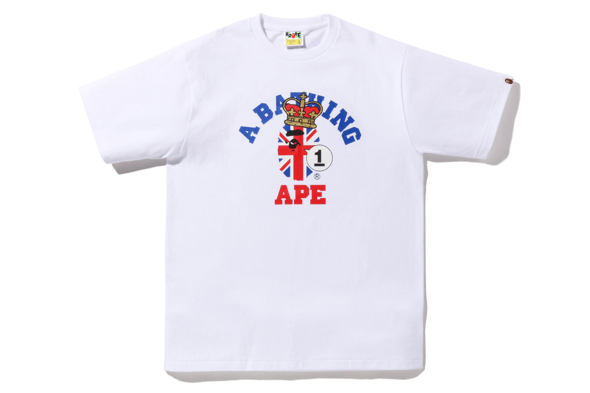 BAPE STOREÂ® LONDON 1ST ANNIV. UNION JACK COLLEGE TEE