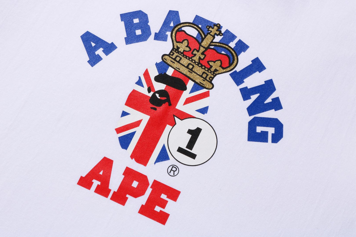 BAPE STOREÂ® LONDON 1ST ANNIV. UNION JACK COLLEGE TEE