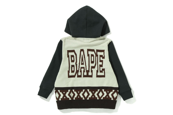 APE HEAD KNIT BODY ZIP HOODIE