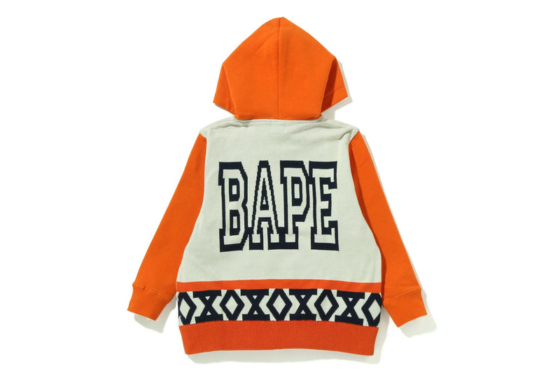 APE HEAD KNIT BODY ZIP HOODIE