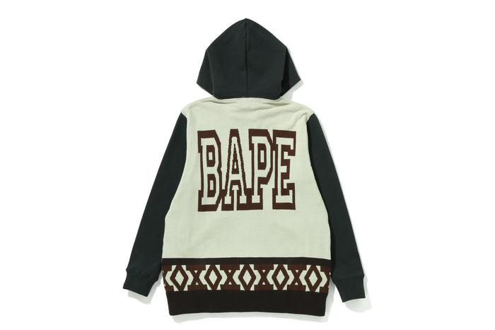 APE HEAD KNIT BODY ZIP HOODIE