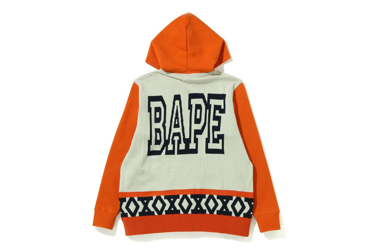 APE HEAD KNIT BODY ZIP HOODIE