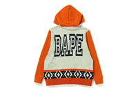 APE HEAD KNIT BODY ZIP HOODIE