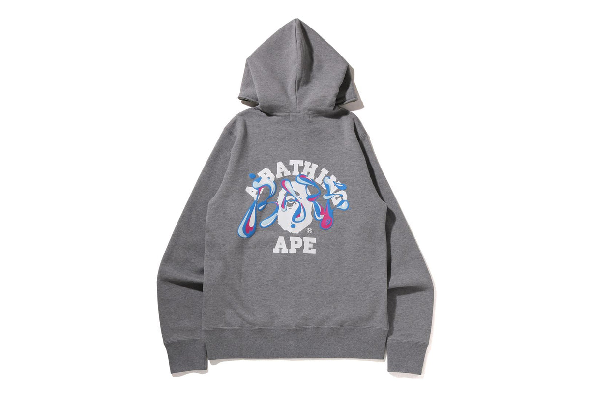 MARBLE CAMO LIQUID COLLEGE FULL ZIP HOODIE