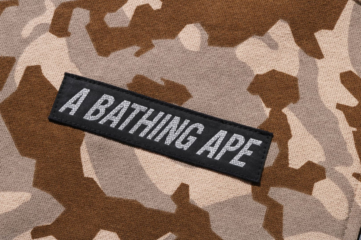 SAND CAMO MILITARY RELAXED FIT FULL ZIP MASK HOODIE