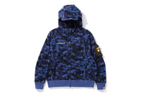 SAND CAMO MILITARY RELAXED FIT FULL ZIP MASK HOODIE