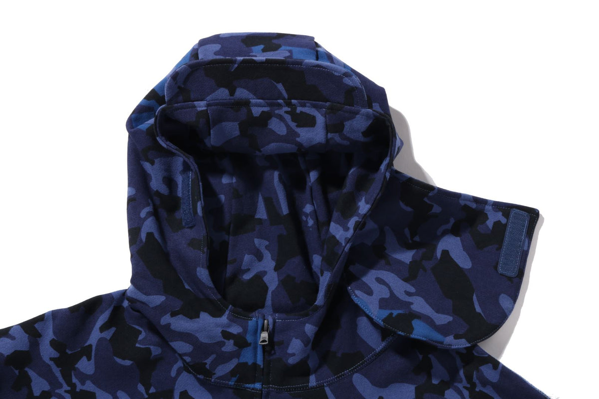 SAND CAMO MILITARY RELAXED FIT FULL ZIP MASK HOODIE
