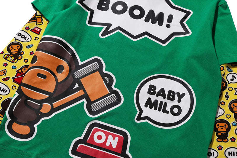BABY MILO SPEECH BALLOON LAYERED L/S TEE