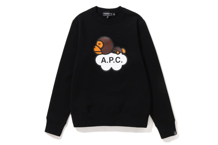 BAPE® X A.P.C. MILO WIDE CREWNECK