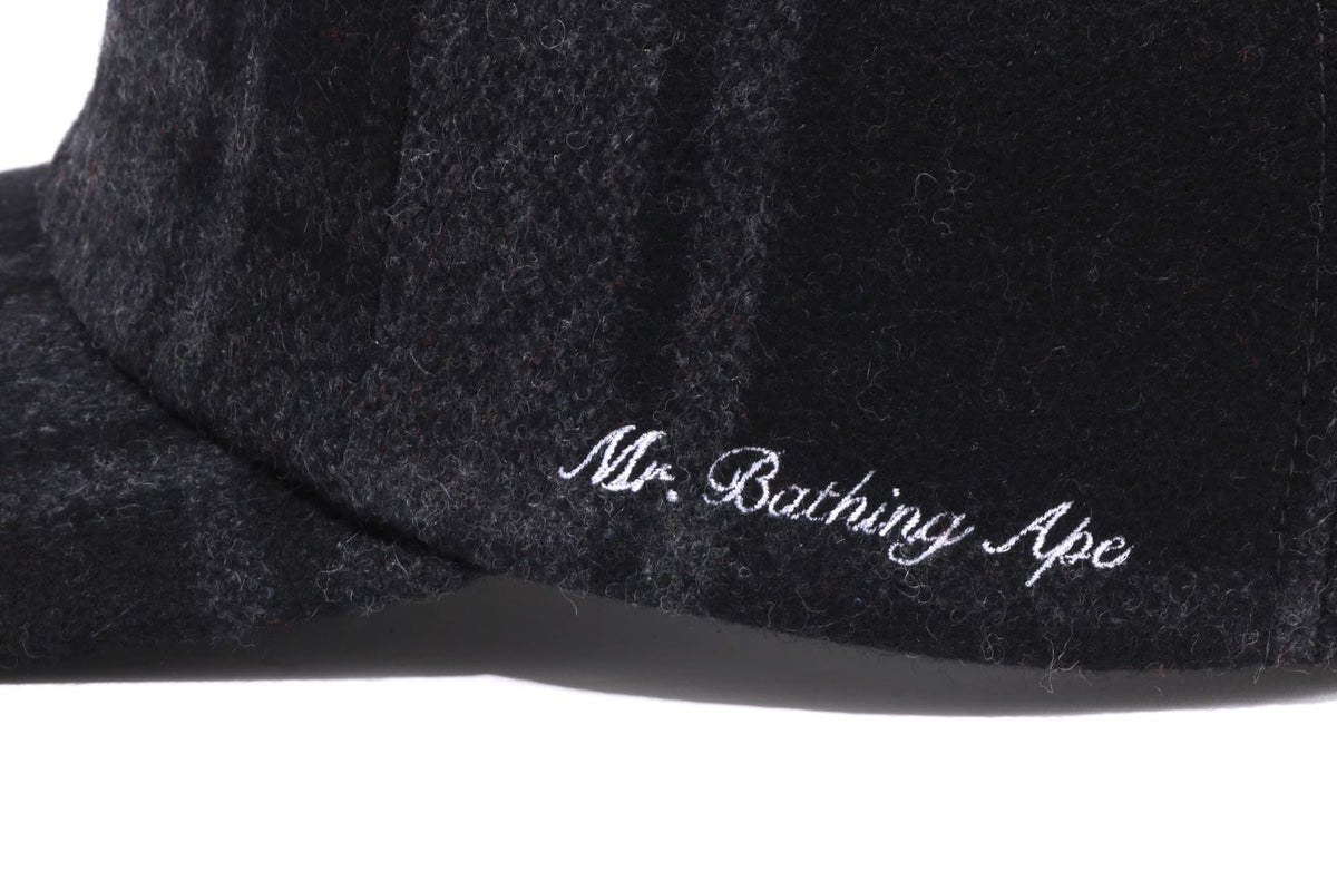 MR. BATHING APEÂ® FLANNEL CHECK CAP