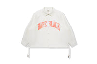 BAPE BLACK MENS OVERSIZED COACH JACKET