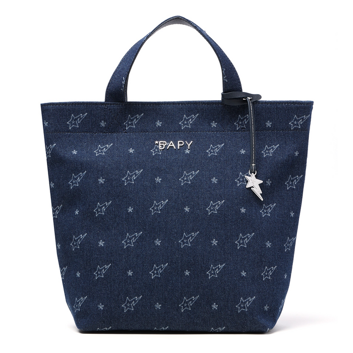 BAPY MONOGRAM DENIM TOTE