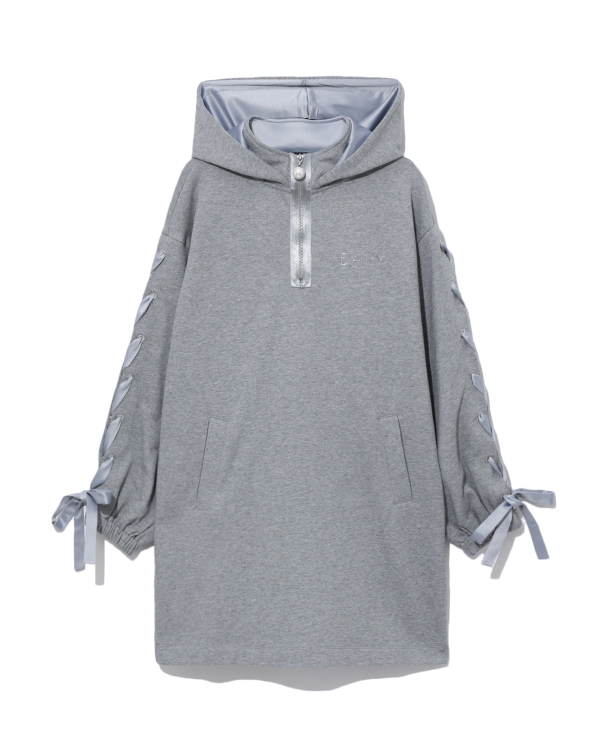 BAPY LACE-UP HOODED DRESS