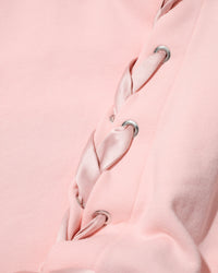 BAPY LACE-UP HOODED DRESS