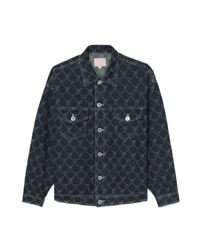 BAPY MONOGRAM DENIM JACKET